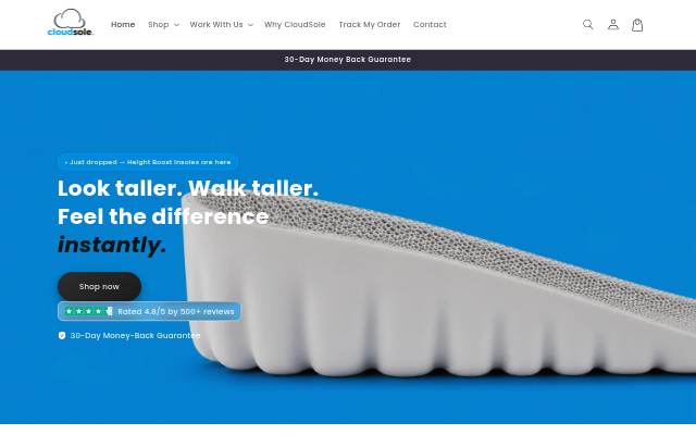 CloudSole storefront