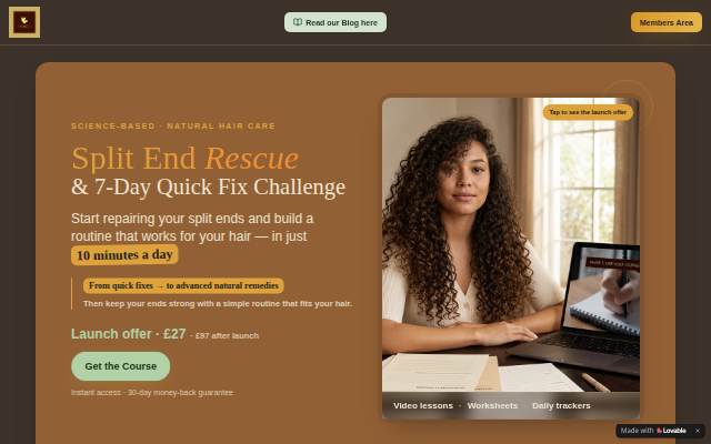 Vitrine de Split End Rescue