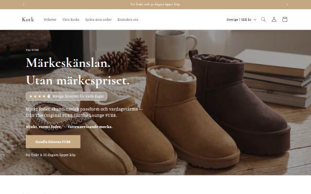 Kork storefront