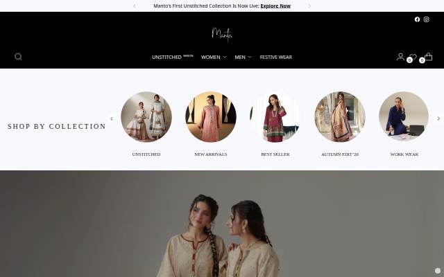 Manto UK storefront