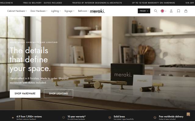 Startseite von meraki.