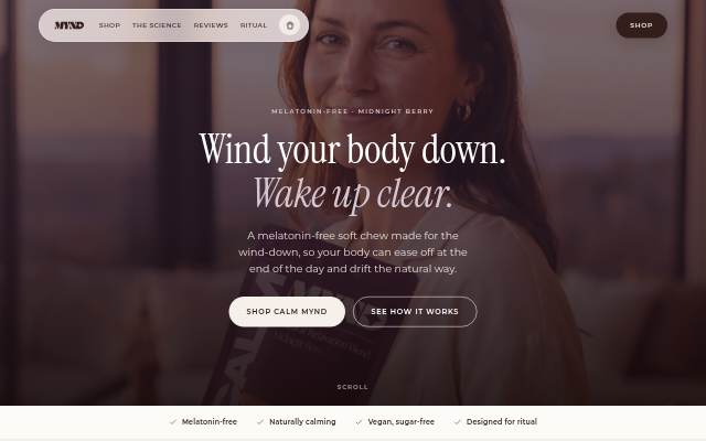 MYND · Melatonin storefront