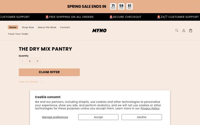 Startseite von shopmyno