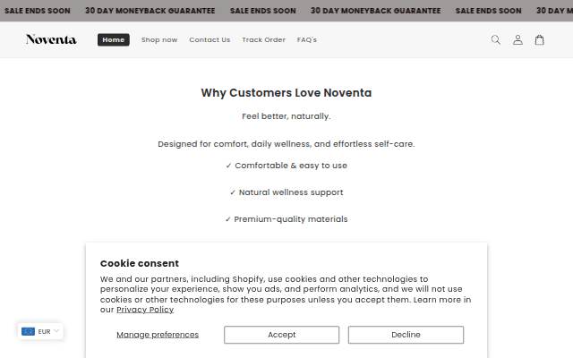 Noventa storefront