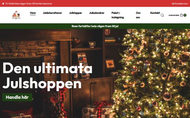 Shoppa Jul – Den mest juliga butiken online storefront