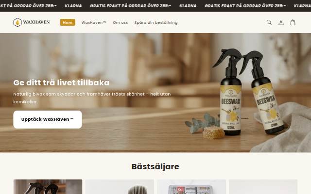 Shop WaxHaven storefront