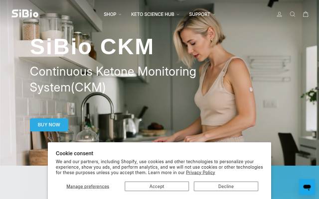 SiBio CKM Sensor : Continuous Ketone Monitoring Systems &amp; Solutions storefront