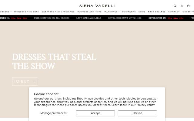 SIENA VARELLI storefront
