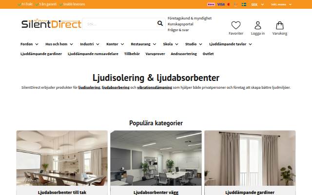SilentDirect AB storefront