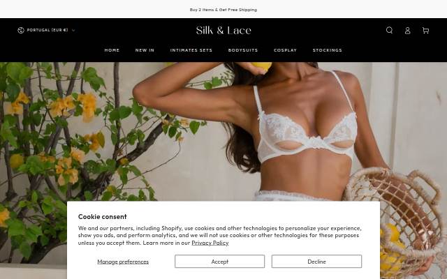 Silk &amp; Lace Studio storefront