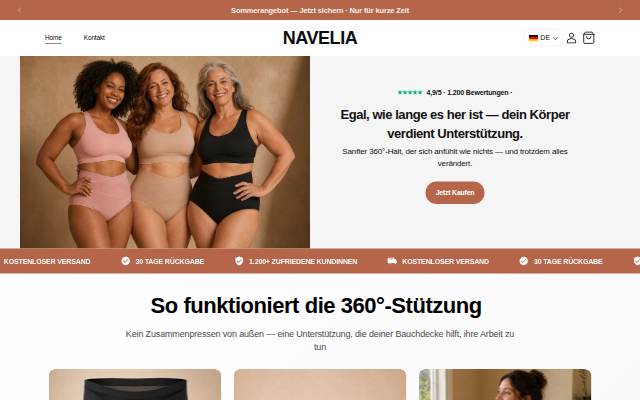 NAVELIA storefront