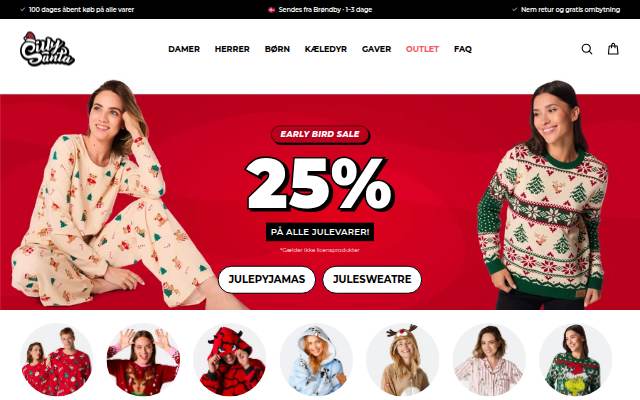 Startseite von SillySanta.dk