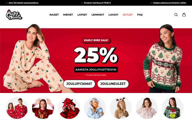 Startseite von SillySanta.fi