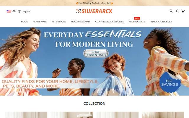 Startseite von SILVERARCX