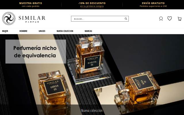 Perfumes baratos online storefront