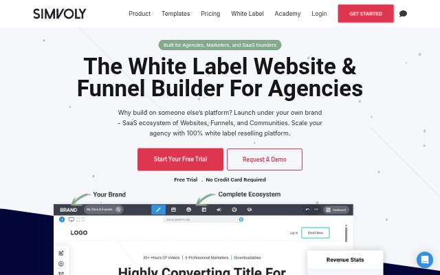 Simvoly - Build Funnels and Websites - Website Builder storefront