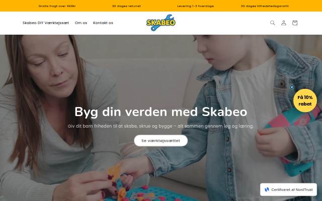 Startseite von skabeo