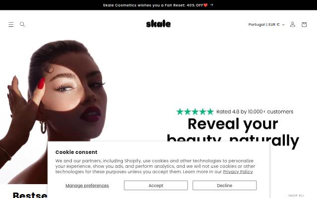 Montra da Skale Cosmetics