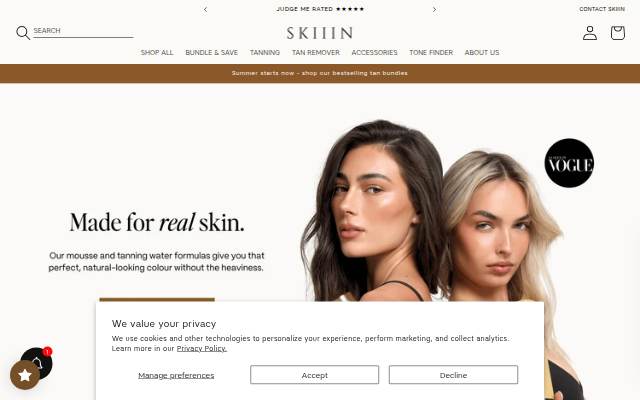SKIIIN storefront