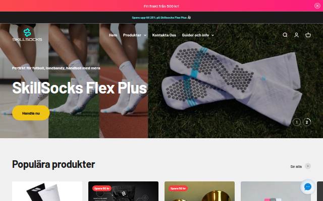 Startseite von SkillSocks.se