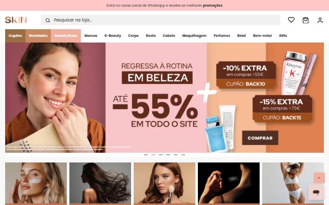 Skin storefront