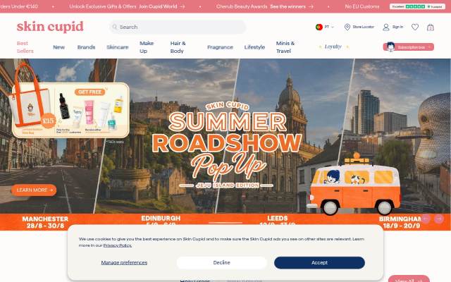 Korean Skincare UK storefront