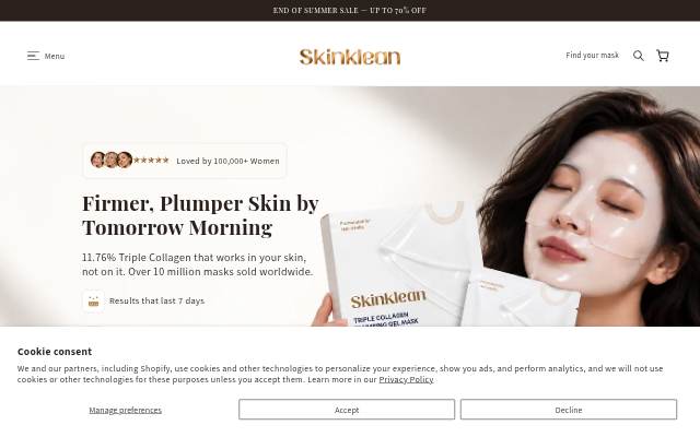 SkinKlean storefront