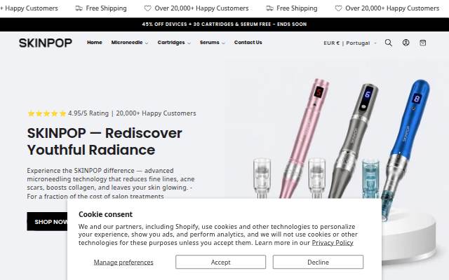 SKINPOP storefront