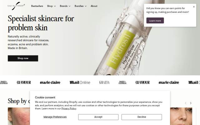 Skin Shop storefront