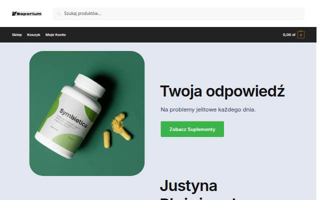 Soporium – Sklep storefront