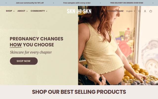 SKN TO SKN storefront