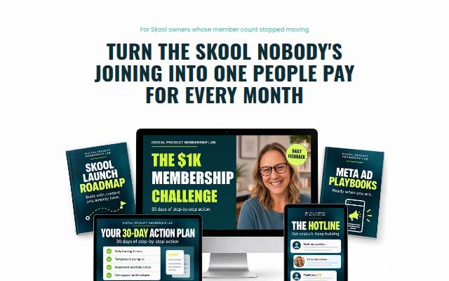 Turn the Skool nobody's joining into one people pay for every month storefront