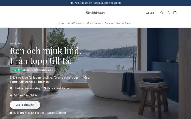 Startseite von Skrubbhuset