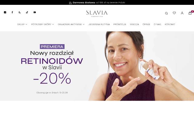 Slavia Cosmetics storefront