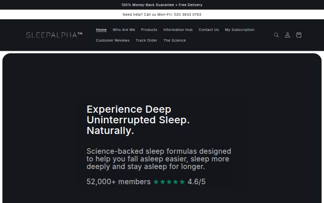 SLEEPALPHA™ storefront