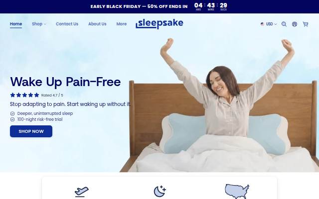 Sleepsake storefront
