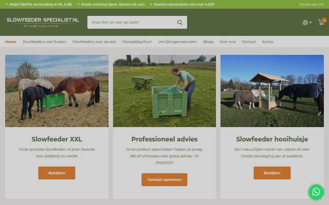 De Slowfeeder Specialist storefront