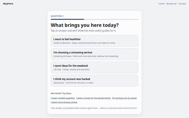 Startseite von Content Discovery Gateway