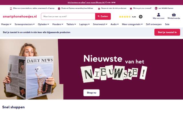 Telefoonhoesjes en accessoires storefront