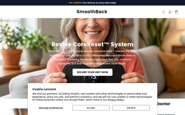 SmoothBack storefront