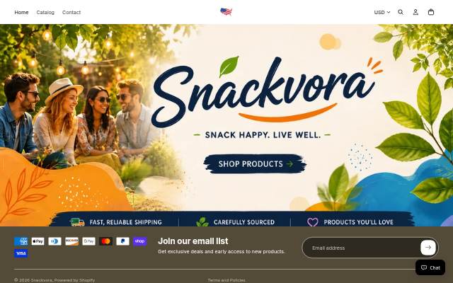 Snackvora storefront