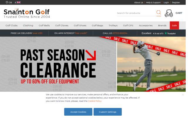 Golf Clubs, Golf Clothing &amp; Shoes storefront