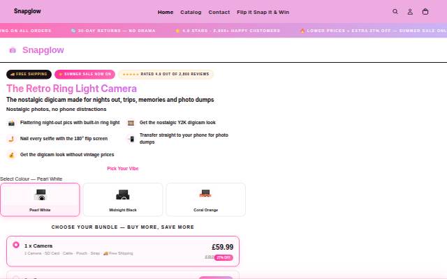 Snapglow storefront