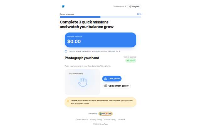 SnapTask storefront