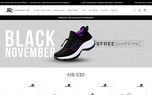 sneakers-cllub.shop storefront