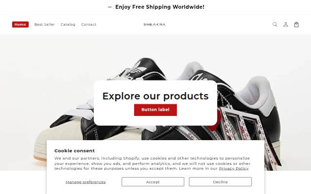 Sneakra storefront