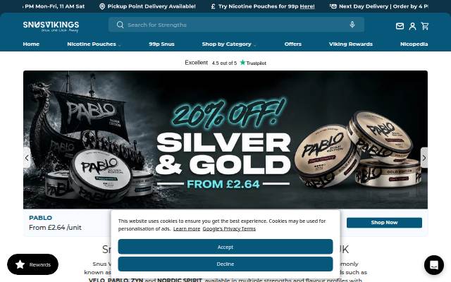 Snus Vikings storefront