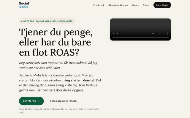 SocialScale · Tjener du penge på din annoncering? storefront