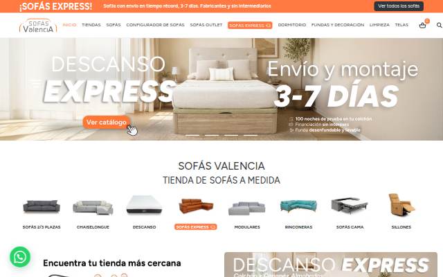 Sofás Valencia storefront