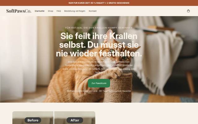 Startseite von SoftPawsCo